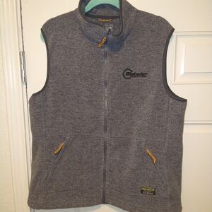 L.L. Bean Fleece Gray Outdoor Full Zip Vest Men's sz Large